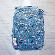 NWT ❤️ VERA BRADLEY Cat&#39;s Meow Essential Large Campus Backpack Laptop Blue - £61.26 GBP