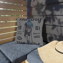 UV and Water-Resistant Outdoor Pillows with Hiking Poster Print, Perfect Patio D - £25.68 GBP+