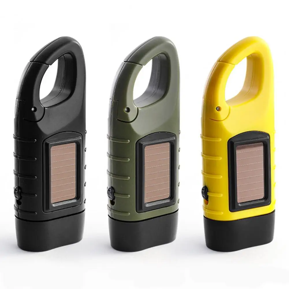 Rechargeable Waterproof Solar Powered Hand Crank Flashlight Emergency Li... - £13.20 GBP