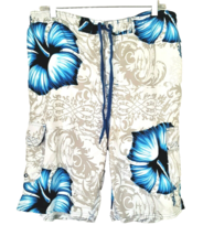 OP Swim Trunks Men&#39;s Size XLarge Polyester Multicolor Tropical Floral Me... - $16.83