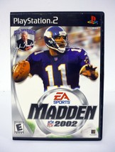 Madden NFL 2002 Authentic Sony PlayStation 2 PS2 Game 2001 - £4.10 GBP