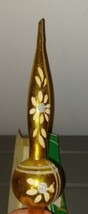 Vintage Lanissa West Germany Mercury Glass Gold Christmas Tree Topper with Box - £19.75 GBP