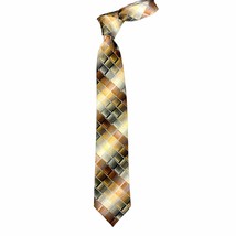 80s VTG Pierre Cardin Hand Made Polyester Neck Tie Yellow/Orange Cubic P... - $27.72