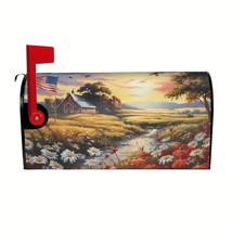 Summer Rural Flowers Patriotic Decoration Mailbox Cover - Standard Size ... - $7.73