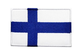 Finland Flag Embroidered Iron On Patch 2&quot; x 3&quot; Hook &amp; Loop Support Switz... - $5.37