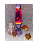 Vintage Lava Lamp Lava Lite Psychedelic Purple Swirl Orange Pink Yellow ... - £73.03 GBP