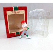Vintage 1987 Hallmark Keepsake Ornament Santa At The Bat In Original Box - £9.89 GBP
