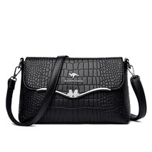 Stone Pattern Flip Ladies Bag High Quality PU Leather Shoulder Bag Fashion Desig - £44.25 GBP