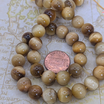 Star Tiger Eye Yellow Gemstone Round Beads – 10mm - $11.95