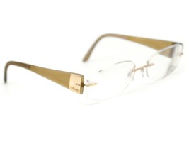 Silhouette Eyeglasses 6649 20 6051 Gold Brown Rimless Frame Austria 54[]... - £35.40 GBP