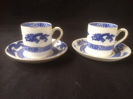 Set 2 Antique Porcelaine Cauldon Angleterre Tasses Et Soucoupes. Marquée... - £39.33 GBP