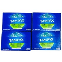 4 Tampax Super Tampons Cardboard Applicator 10 Each Box Travel 40 Total - $10.40