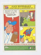 Alex Rodriguez 2003 Topps Bazooka Comics #2 Texas Rangers MLB Baseball Card - £2.85 GBP