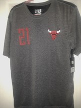 UNK NBA Chicago Bulls Men&#39;s LG #21 Jimmy Butler Basketball Gray/Black Shirt NEW - £9.96 GBP