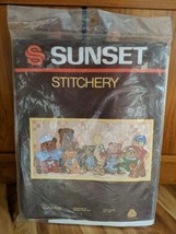 Cute Teddy Bear Sunset Stitchery Crewel Kit 2605 Donna Enstaff Bear With Us NIP  - £11.65 GBP