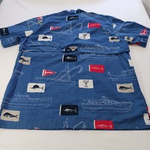 Columbia PFG FM7011 Men's Blue Cotton Vented Short Sleeve Fishing Shirt Size XL image 2