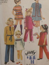 Simplicity Pattern 9093 Girls&#39; Jiffy Mini Dress &amp; Pants Size 10 Vintage 1970&#39;s - £6.16 GBP