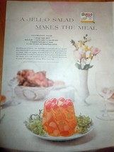 Jello A Salad Makes The Meal Print Magazine Advertisement 1956 - £4.74 GBP