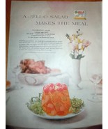 Jello A Salad Makes The Meal Print Magazine Advertisement 1956 - $8.15 CAD