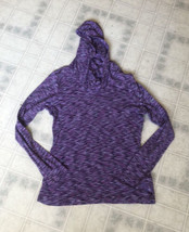 marled Purple  Women&#39;s Large Columbia Pullover SWEATSHIRT HOODIE Knit - $27.83