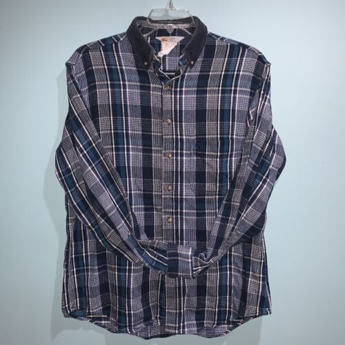 Primary image for Vintage Carhartt Twill Long Sleeve Mens Plaid Shirt Button Up Sz L Union Made 