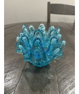 Nesting Candy Dishes (3) Aqua Blue Free Blown Glass 3” - €42,48 EUR