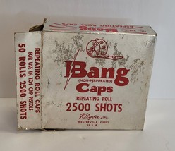 Vintage NOS 1960&#39;s - 1970&#39;s Kilgore Non-Perforated Bang Caps 2500 Shots USA - £15.45 GBP