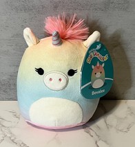 Squishmallow Bevalee Unicorn 5” Plush Ombre Pink Blue 2022 Kellytoy 1191 NWT - £7.78 GBP