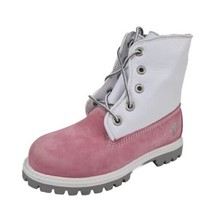 Timberland Speed Up Leather 29877 Nubuck Pink White Waterproof TODDLERS SZ 12 - £39.37 GBP