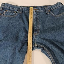 Carhartt Men's Blue Denim Workwear Jeans Measured Size (42×29) image 11