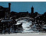 Venetian Scenes by D Millson Venice Italy Linen Postcard W22 - $3.91