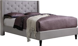 Home Life Furbed00007_Cloth_Lightgrey_Full Platform Bed, Grey - £264.25 GBP
