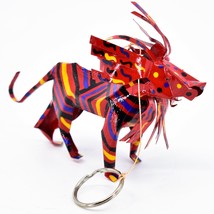 Handcrafted Painted Colorful Recycled Aluminum Tin Can Lion Ornament Zim... - $4.94