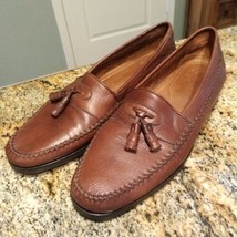 Allen Edmonds Dress Shoes Mens 11.5 D Valletta Tassel Loafers Brown Leather - £78.34 GBP
