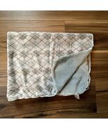 Chick Pea Gray Blue White Argyle Baby Blanket - $44.01 CAD