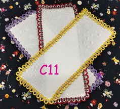 1 set 3pcs COLORFUL C Plain 14-count AIDA Fabric Cross Stitch BookMark BookMarks - £22.23 GBP