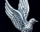 Vintage Sterling Silver Bird Pin Brooch Very Detailed Double Stamped 5.8... - $19.79