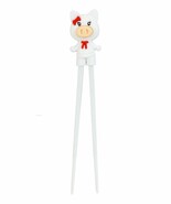 White Miss Piggy Pig Reusable Training Chopsticks Set With Silicone Helper - $12.32 CAD