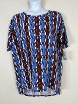 NWT LuLaRoe Womens Plus Sz 2XL Patriotic USA Irma Oversized T-shirt Short Sleeve - £16.91 GBP
