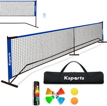 Portable 17 Feet Badminton Net Set-One Net for Pickleball, Tennis, Socc - £143.62 GBP