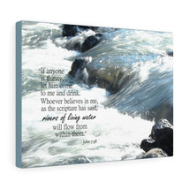  John 7:38 Rivers Of Living Water Bible Verse Canvas Christian W - £37.52 GBP+