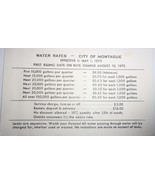 Vintage Water Rates City of Montague Postcard 1972 - $2.72 CAD