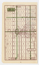 1951 Original Vintage Map Of Erie Pennsylvania Downtown Business Center - £14.15 GBP