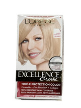 L&#39;oreal Paris Excellence Creme Permanent Hair Color Light Natural Blonde #9 - £11.50 GBP