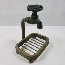 Vintage Farmhouse Water Faucet Spigot Industrial Soap Dish Holder 5.5x4x... - $24.00