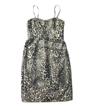 NWT J.Crew Collection Strappy Sheath in Metallic Leopard Jacquard Dress 6 $198 - £40.38 GBP
