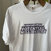 Novelty Tshirt Humor Michigan Lottery Potential Millionaire Cotton L - $14.40