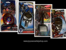 Marvel Avengers Metal Key Rings Thor Captain America Iron Man Punisher - £5.97 GBP
