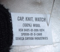 USN US Navy knit watch cap all-wool Seneca Cayuga 2001 - £11.99 GBP