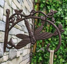 Whimsical Floral Vines Auspicious Dragonfly Plant Holder Wall Bracket Ho... - €23,33 EUR